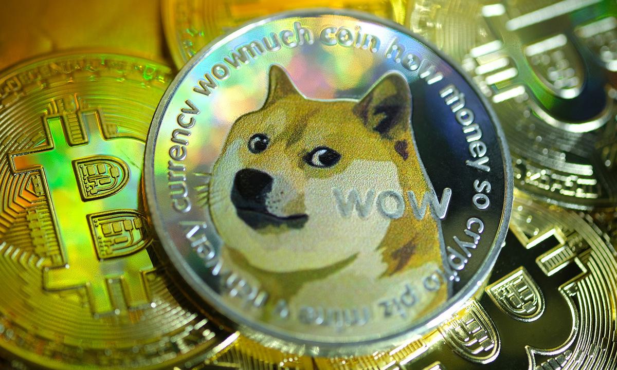 Đồng tiền mô phỏng Dogecoin. Đồng tiền mô phỏng Dogecoin.